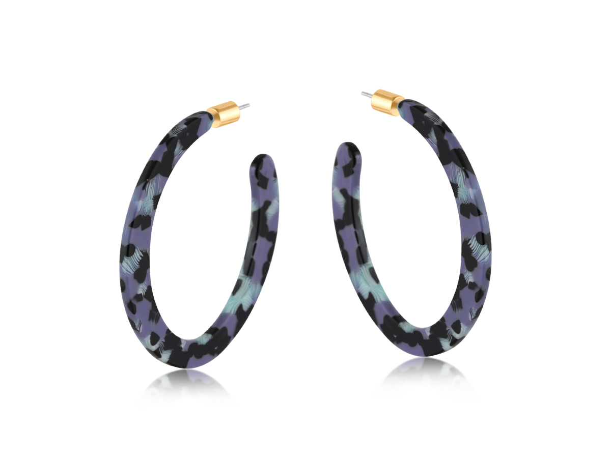 Picture of LILAC  SYLVIA RESIN STATEMENT EARRINGS