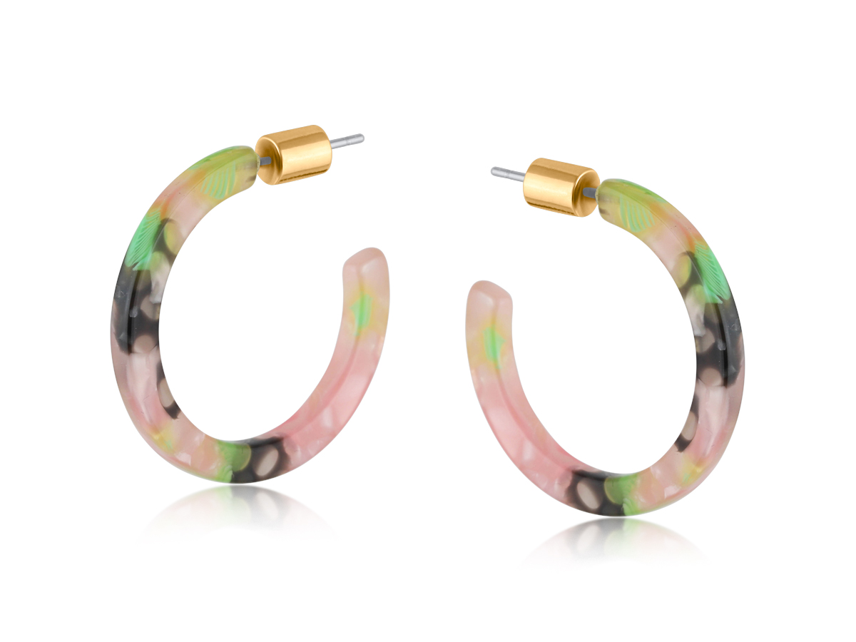 Picture of PINK  ILONA RESIN SKINNY EARRINGS