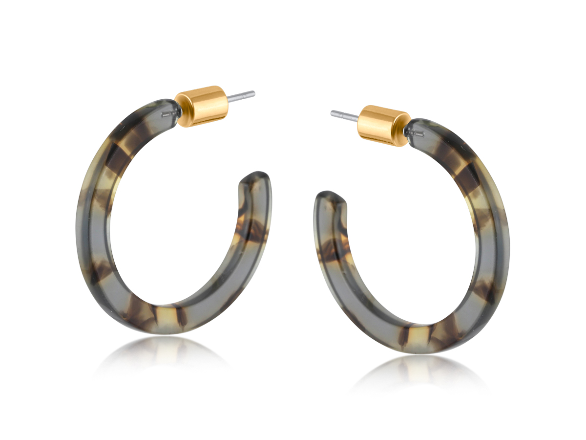 Picture of GREY  ILONA RESIN SKINNY EARRINGS