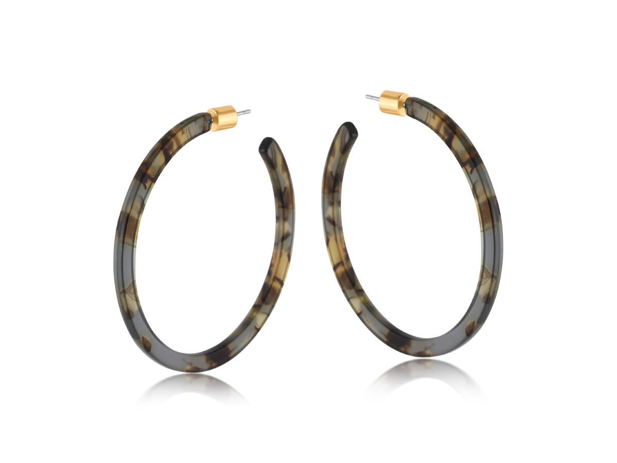 Picture of GREY  ILONA RESIN SKINNY EARRINGS