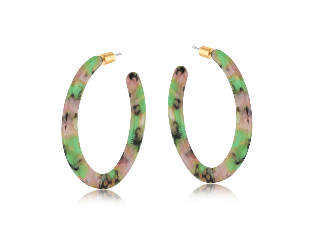 Picture of PINK  ILONA RESIN STATEMENT EARRINGS