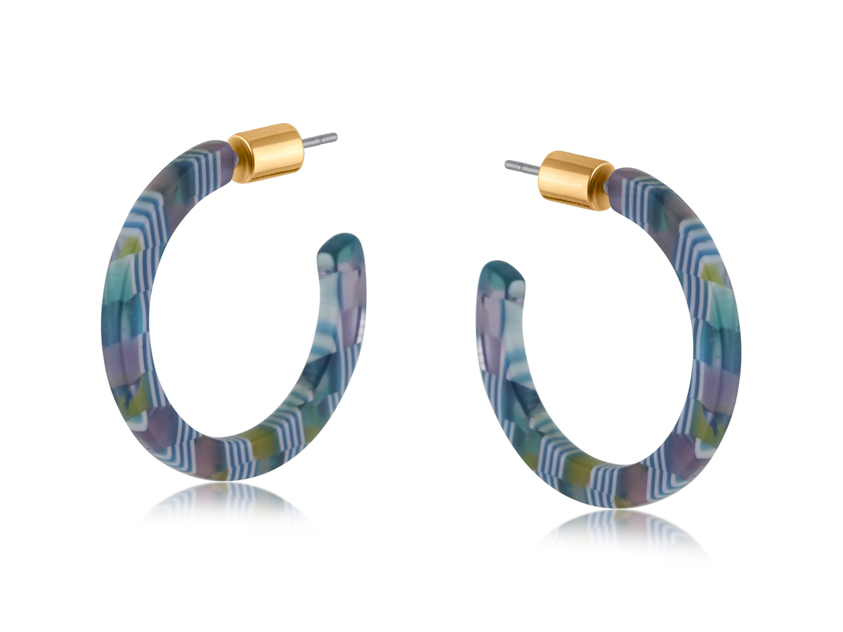 Picture of BLUE  MARIE RESIN SKINNY EARRINGS