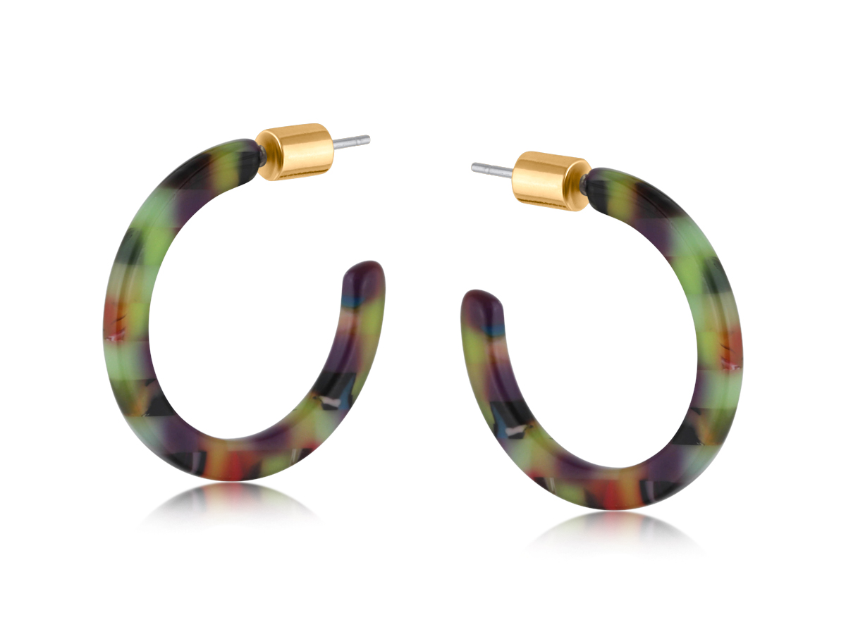 Picture of LILAC BLUE MARIE RESIN SKINNY EARRINGS