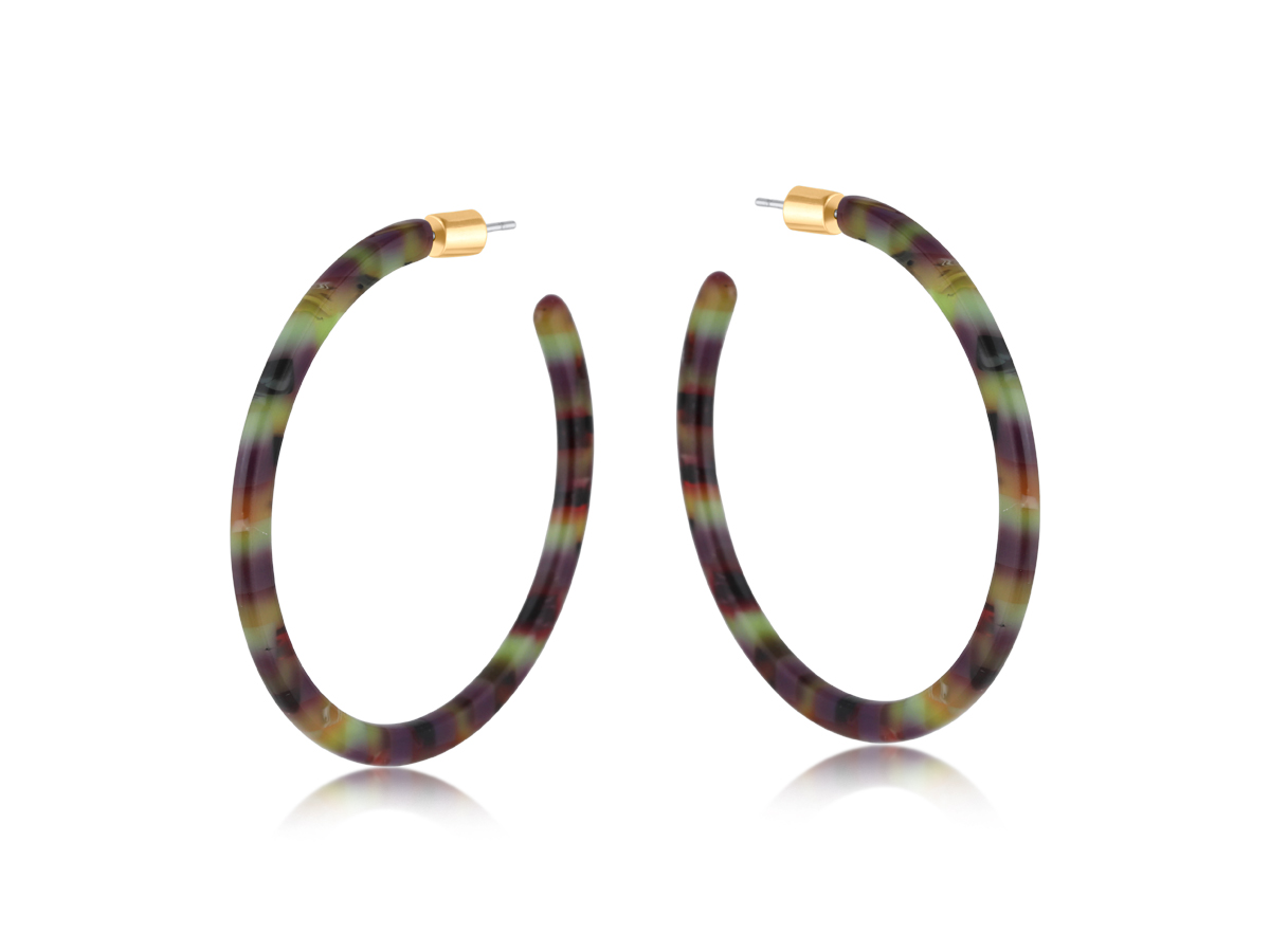 Picture of LILAC BLUE MARIE RESIN SKINNY EARRINGS
