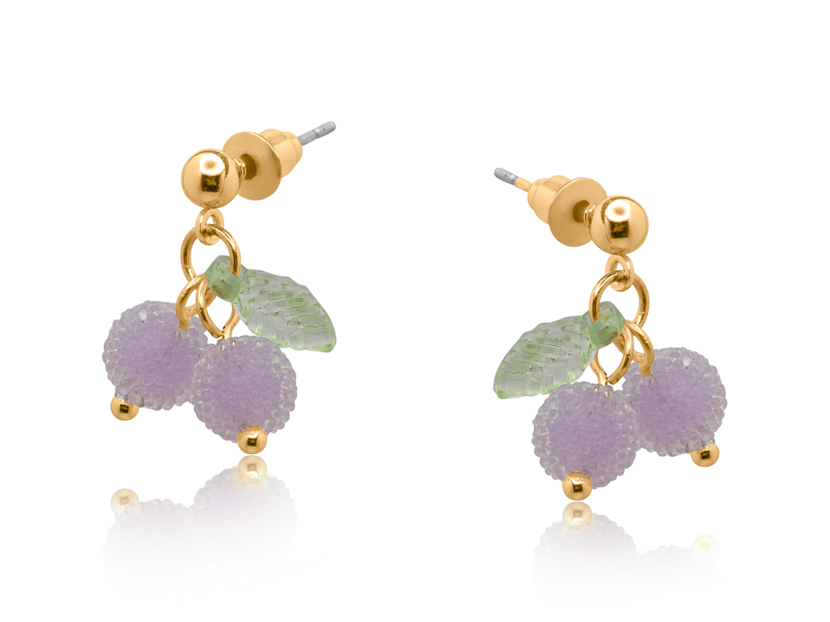 Picture of LILAC VLADIMIRA FROSTED BERRIES STUD EARRINGS