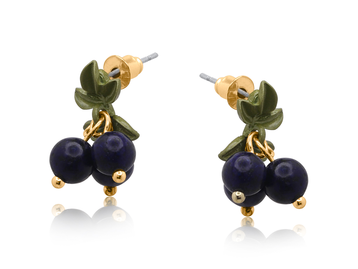 Picture of NAVY  GORA BLUEBERRY STUD EARRINGS
