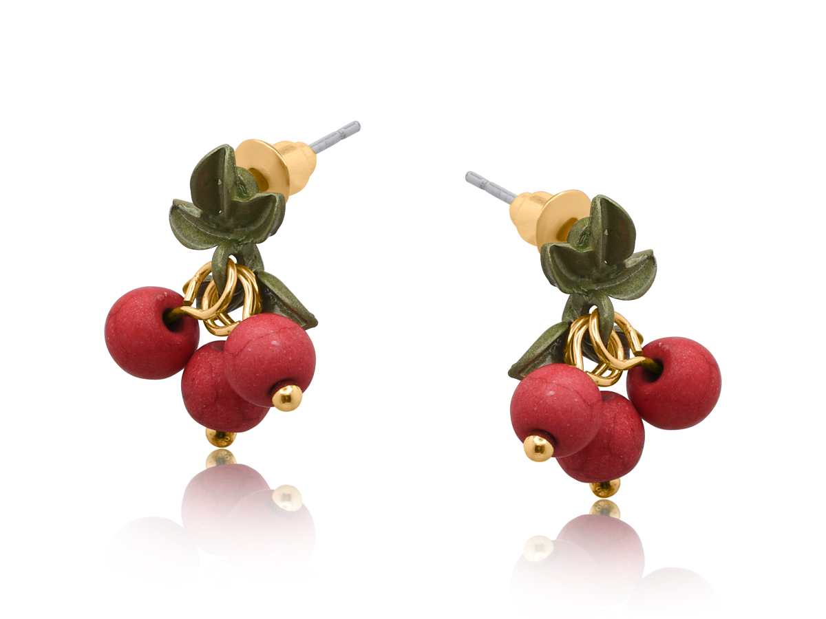 Picture of RASPBERRY  GORA BLUEBERRY STUD EARRINGS
