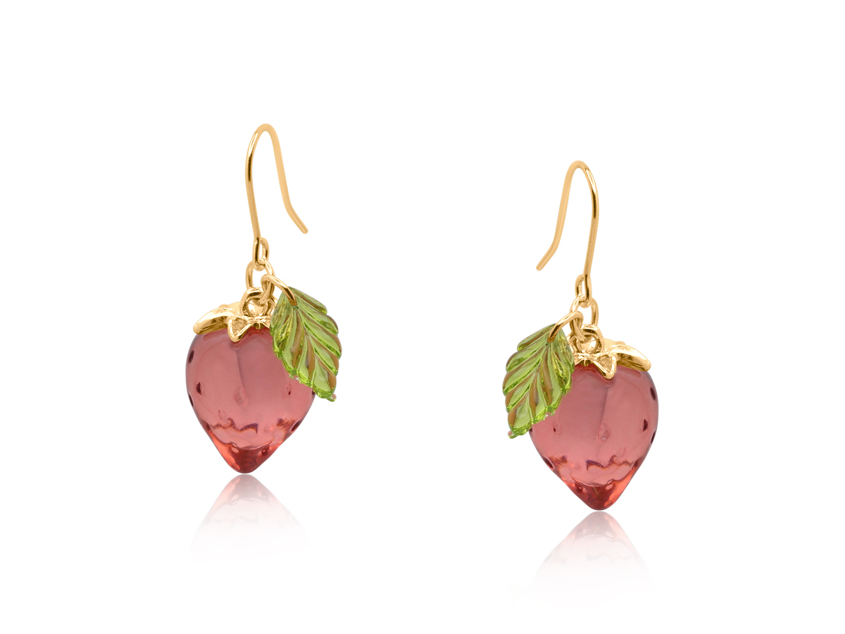 Picture of RED YAGODA STRAWBERRY DROP EARRINGS