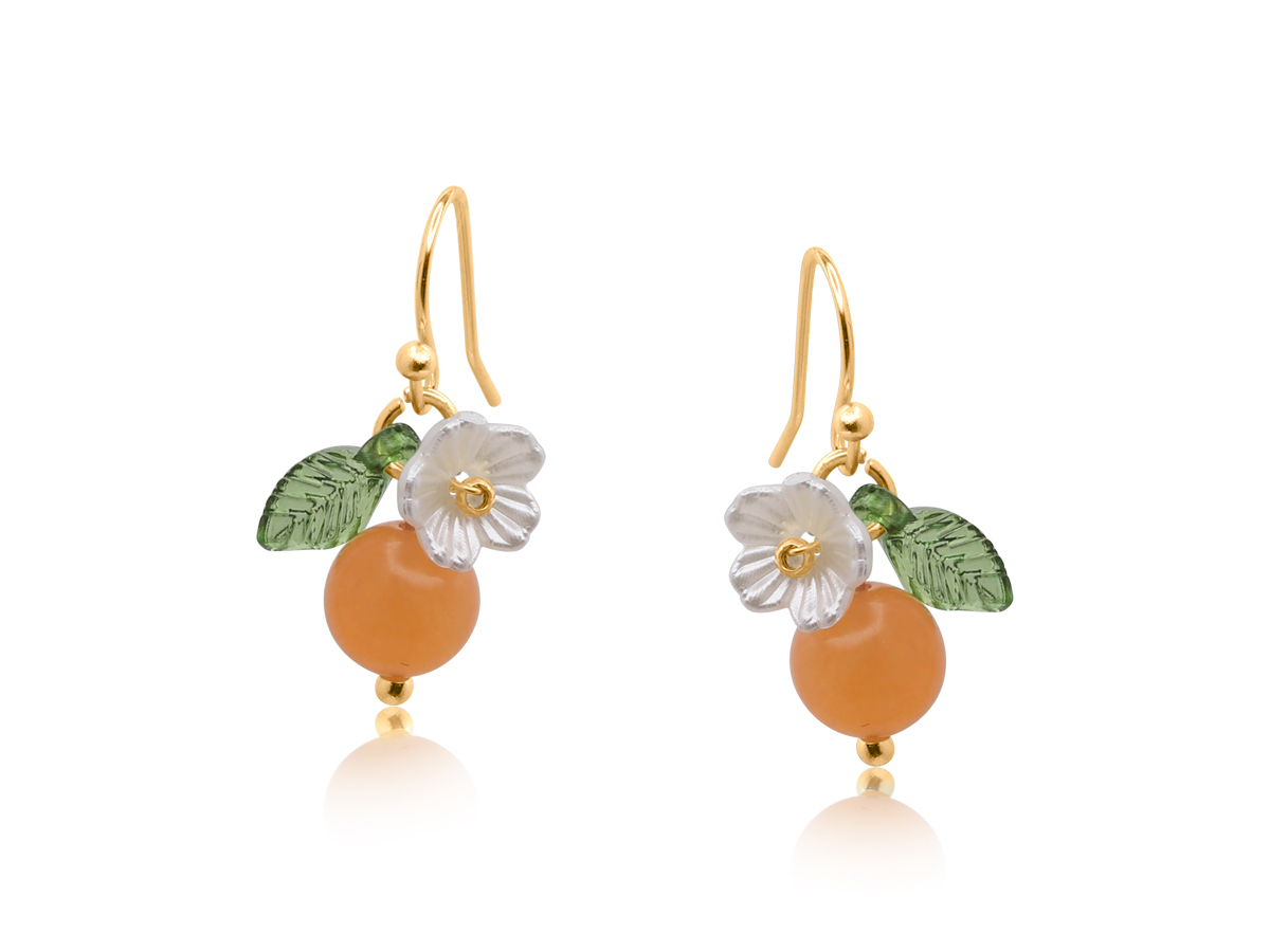 Picture of GREEN  MARINA TANGERINE FRUITS DROP EARRINGS
