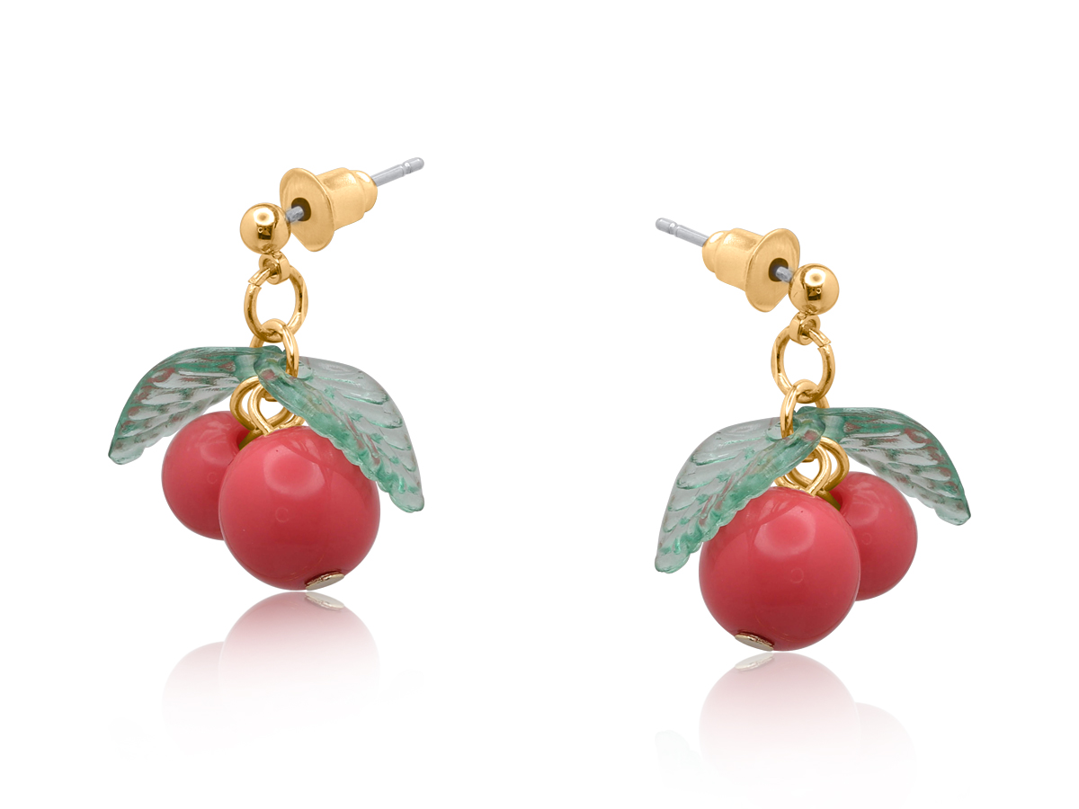 Picture of PINK HORTENSE SMALL CHERRY EARRINGS