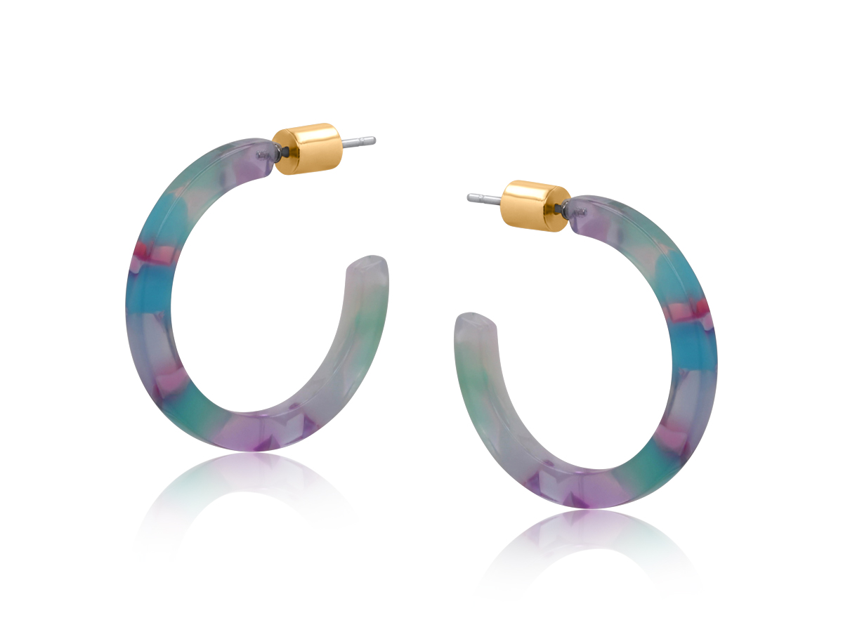 Picture of GREEN  AUSTIN RESIN SKINNY EARRINGS