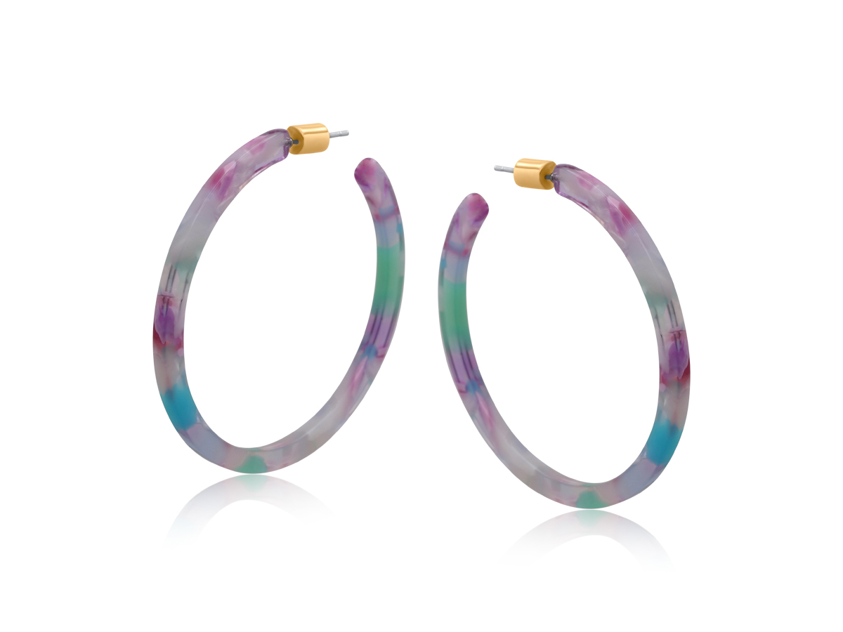 Picture of GREEN  AUSTIN RESIN SKINNY EARRINGS