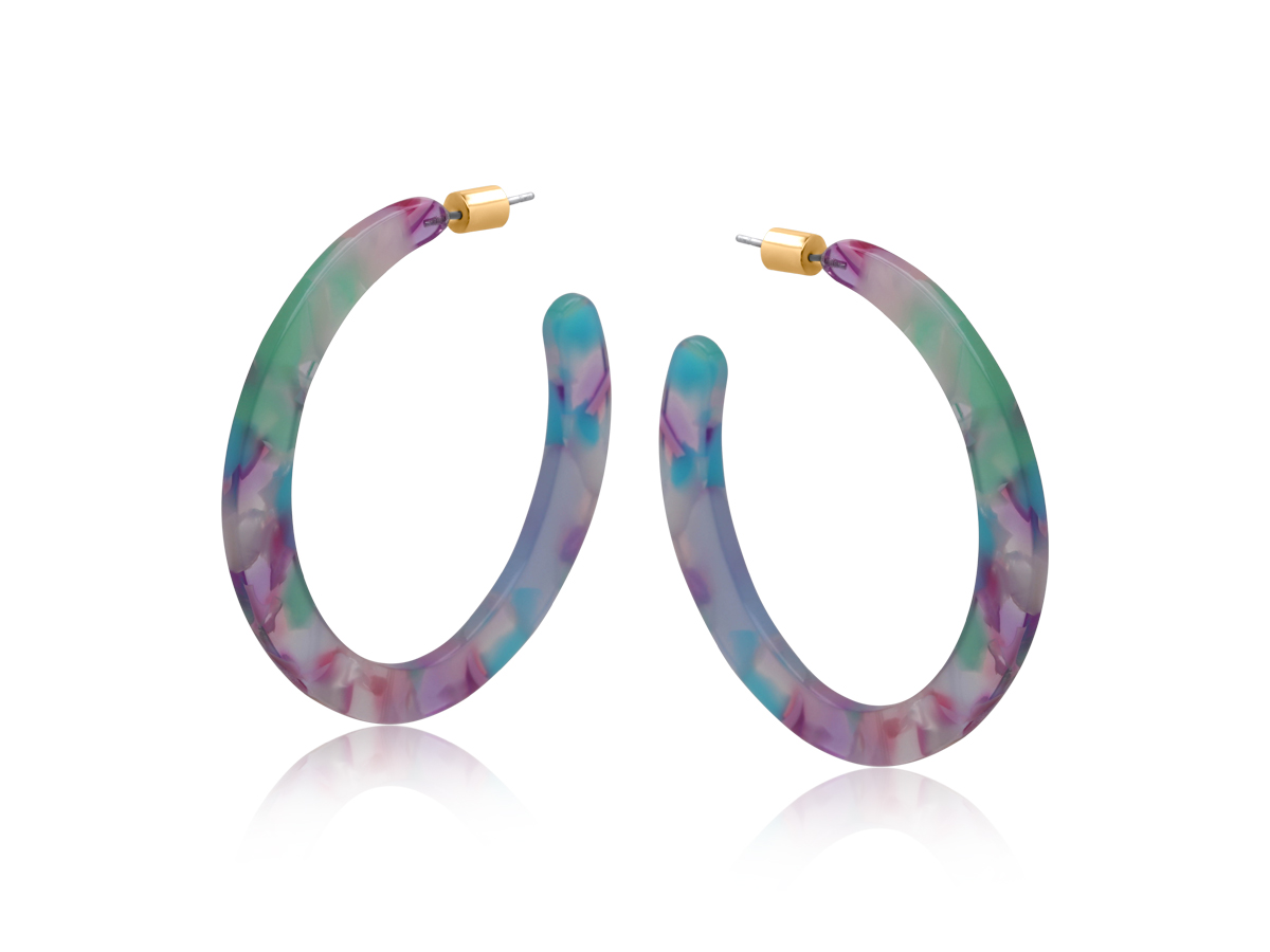 Picture of GREEN  AUSTIN RESIN STATEMENT EARRINGS