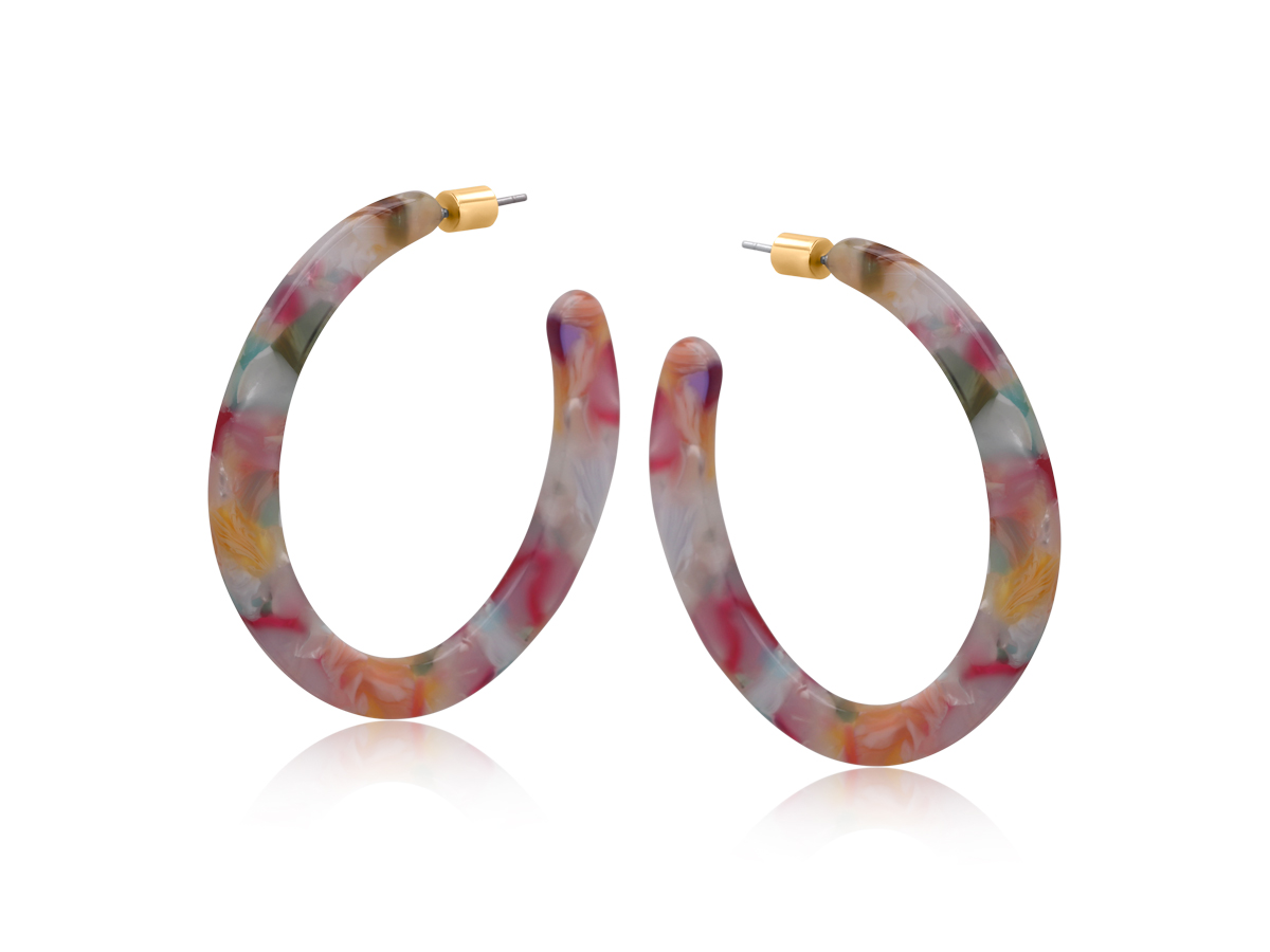 Picture of LILAC AUSTIN RESIN STATEMENT EARRINGS