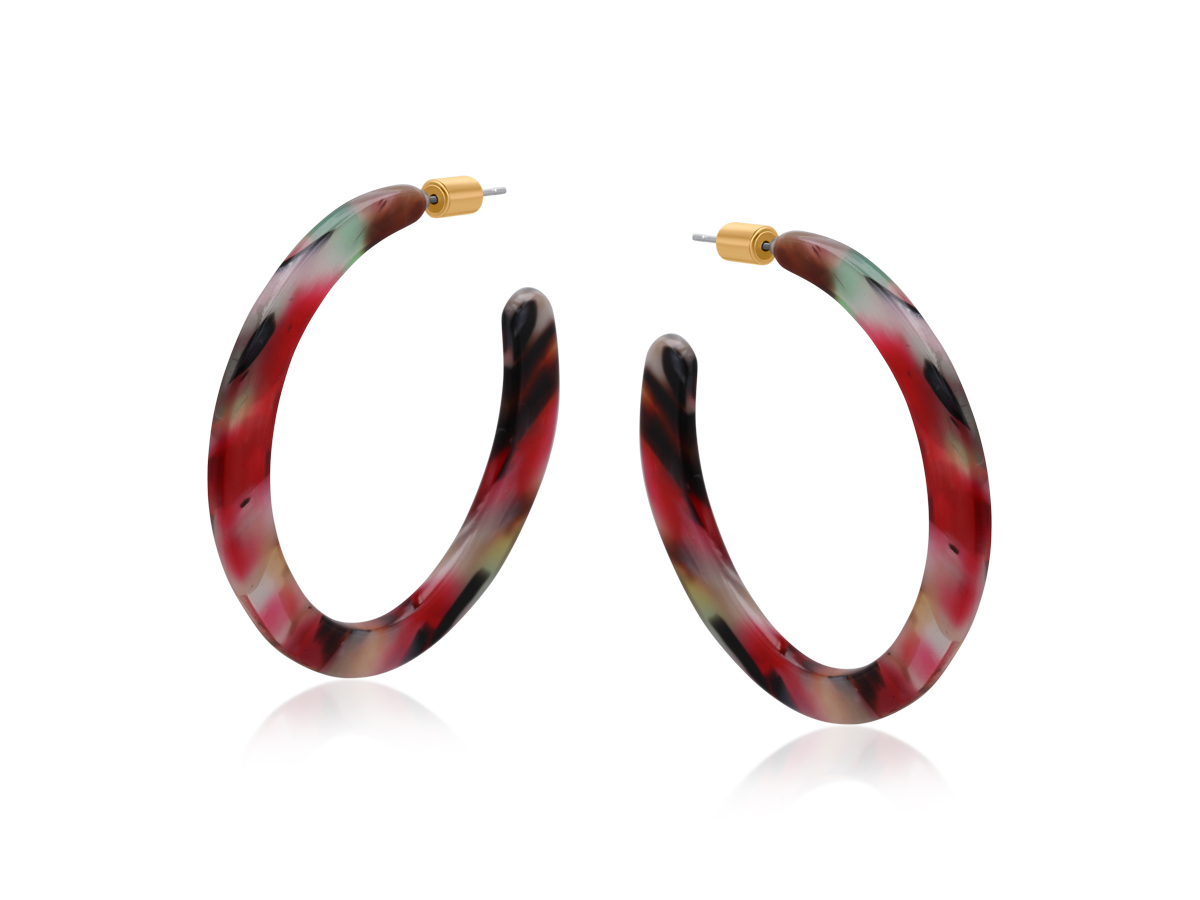 Picture of RED GREEN  OCTAVIA RESIN STATEMENT CUT OUT HOOP EA