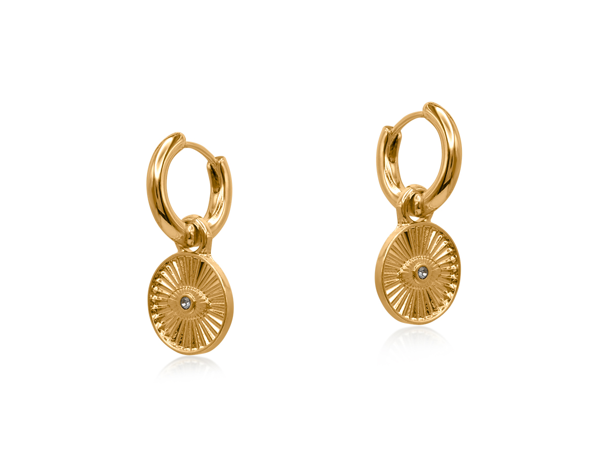 Picture of GOLD  SIRENS EYE HUGGIES EARRINGS