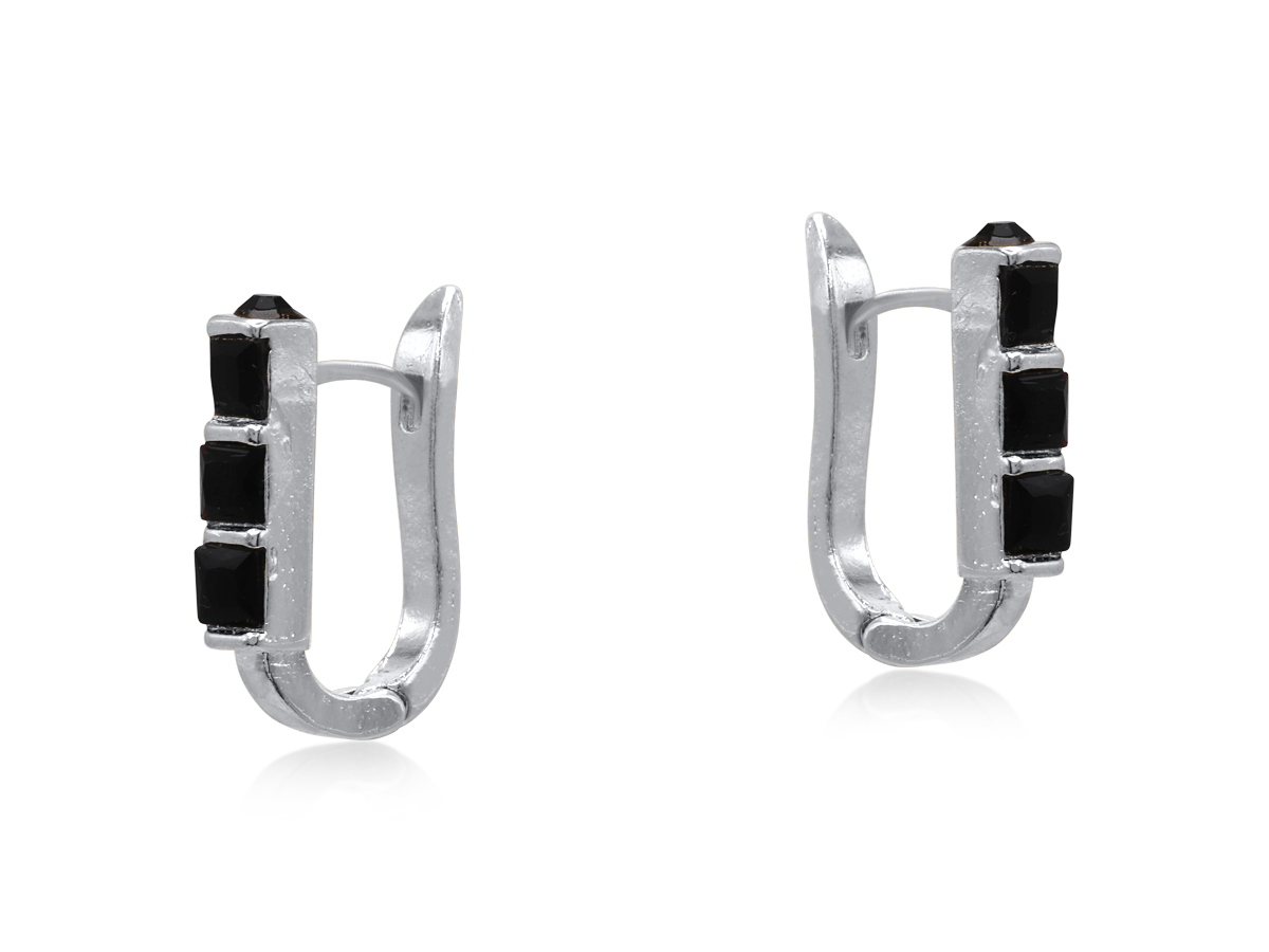 Picture of SILVER BLUE SIRENS TAIL HUGGIES EARRINGS