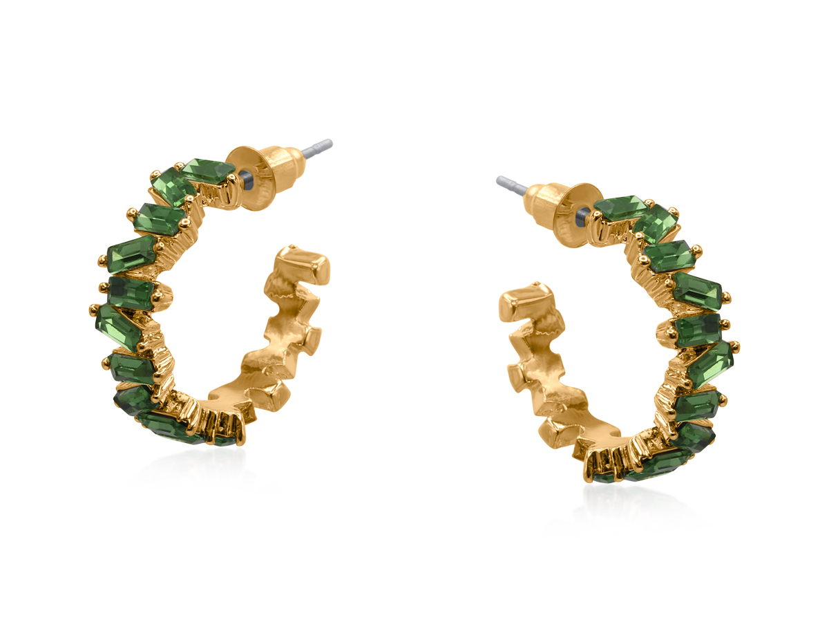 Picture of EMERALD  SIRENS HOME HOOP EARRINGS
