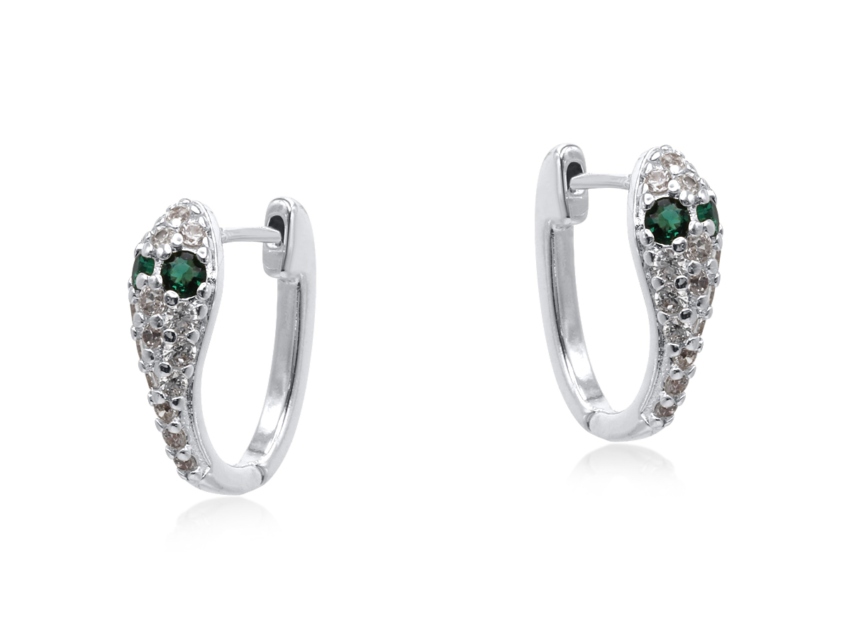 Picture of SILVER SIRENS SCEPTRE HUGGIES EARRINGS
