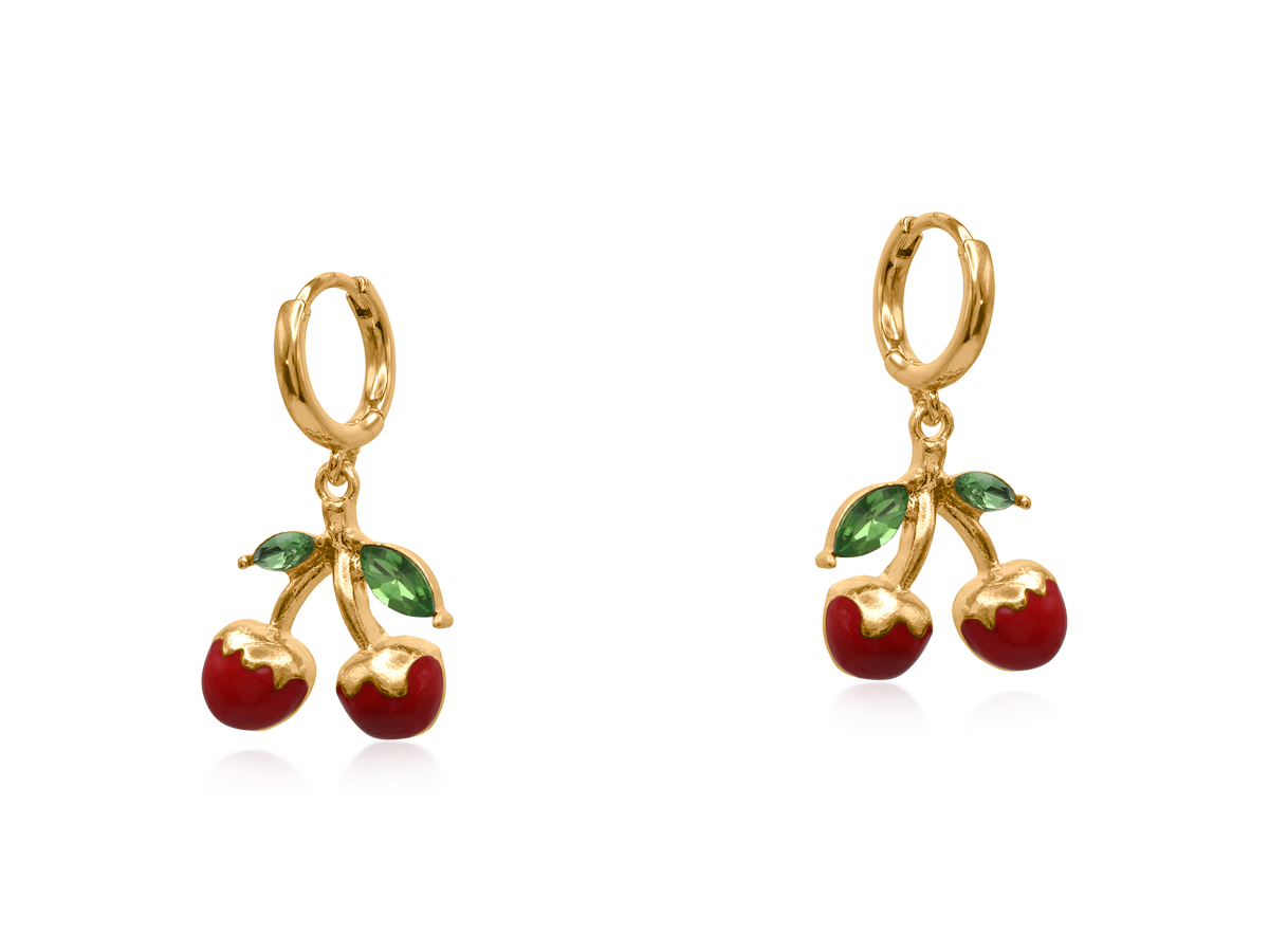 Picture of RED BELLAS FRUIT HUGGIES EARRINGS