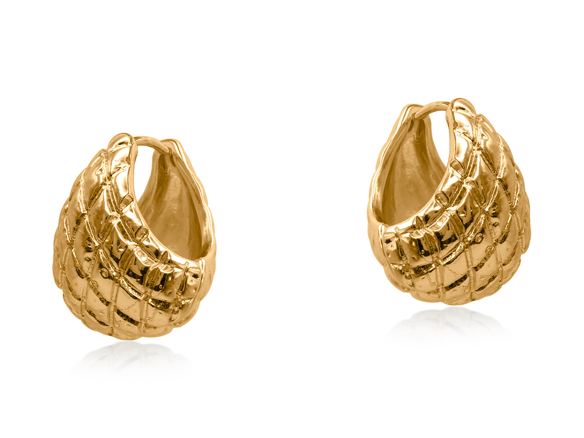 Picture of GOLD BELLAS ACORN HOOP EARRINGS