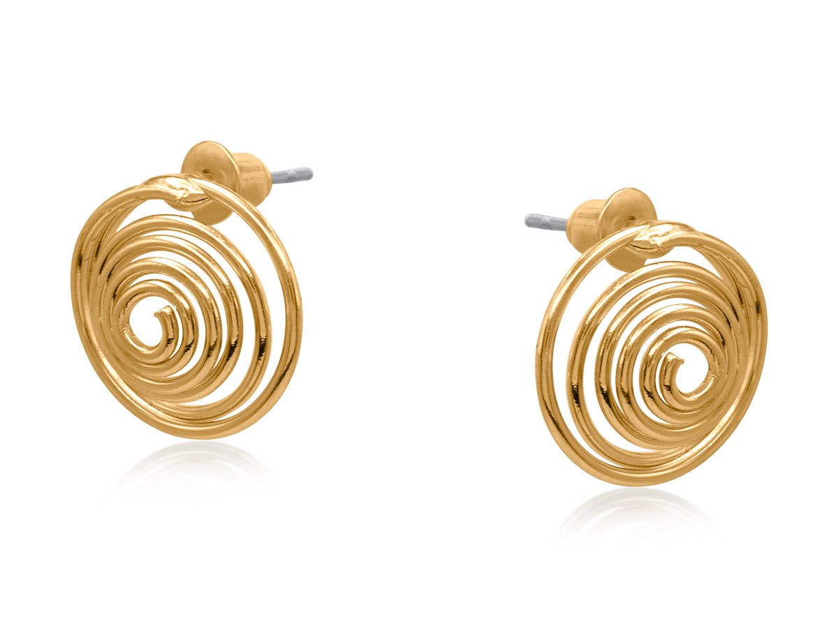 Picture of GOLD BELLAS SPIRAL EARRINGS