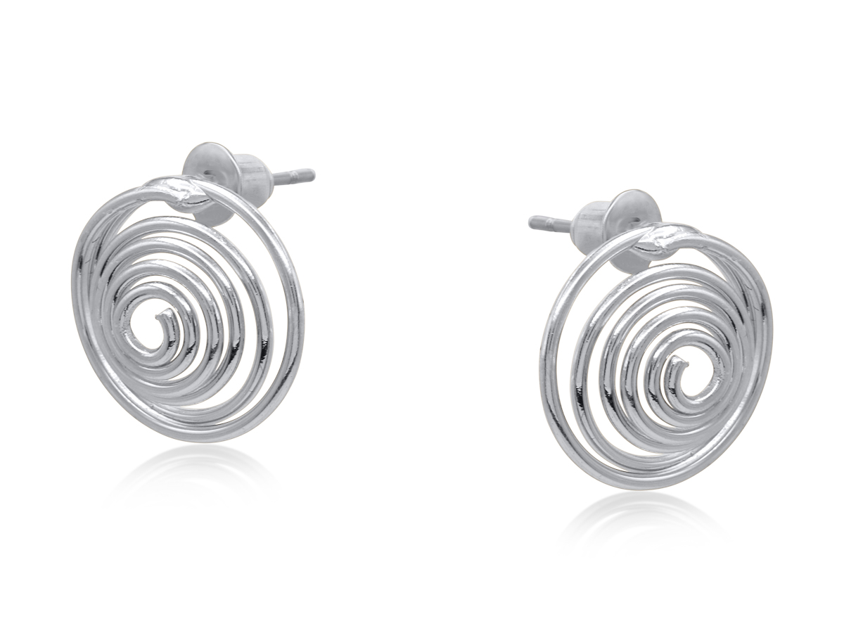 Picture of SILVER BELLAS SPIRAL EARRINGS