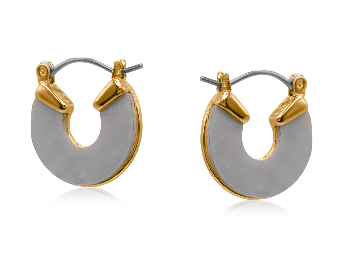 Picture of GOLD BELLAS DISCRETE HOOP EARRINGS