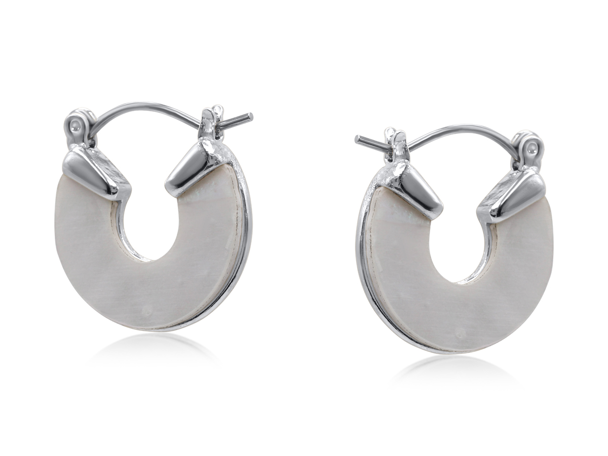Picture of SILVER BELLAS DISCRETE HOOP EARRINGS