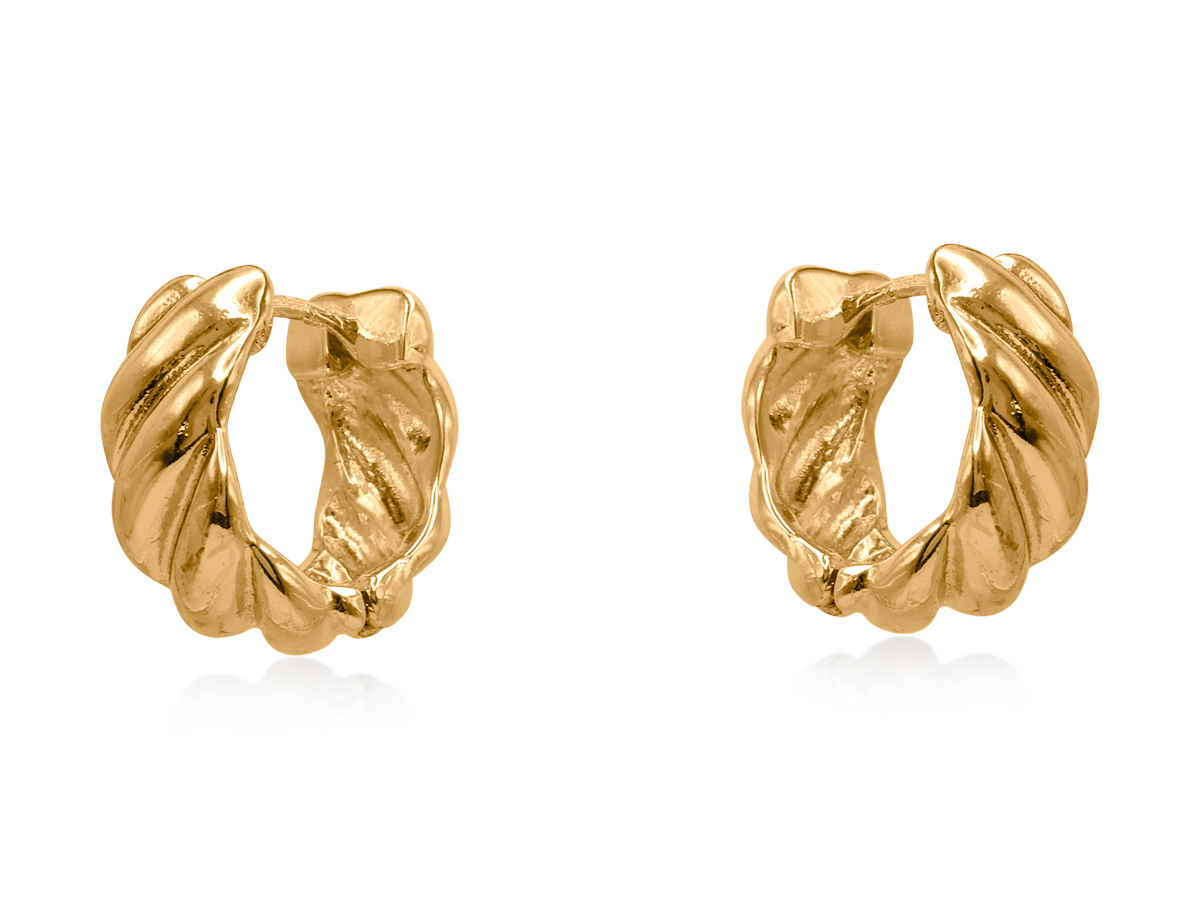 Picture of GOLD BELLAS AER HOOP EARRINGS
