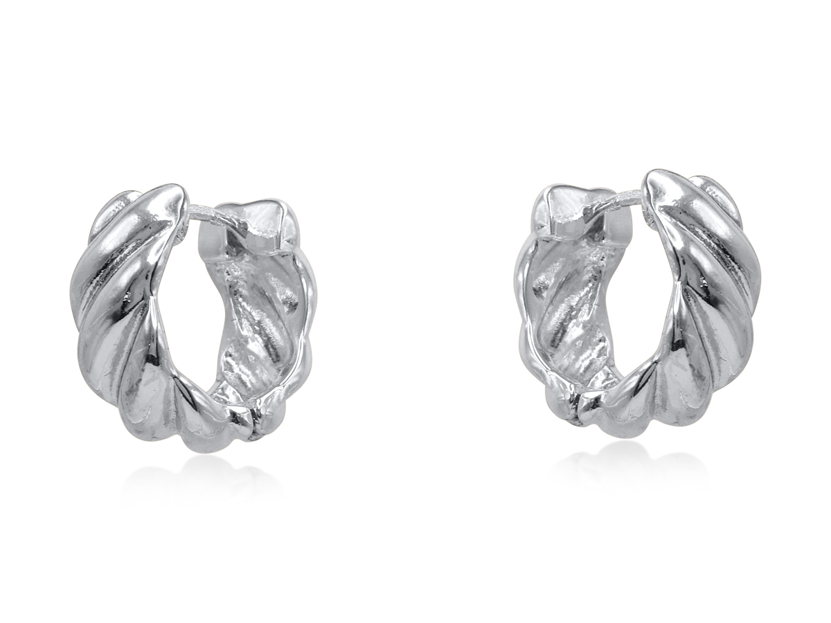 Picture of SILVER BELLAS AER HOOP EARRINGS