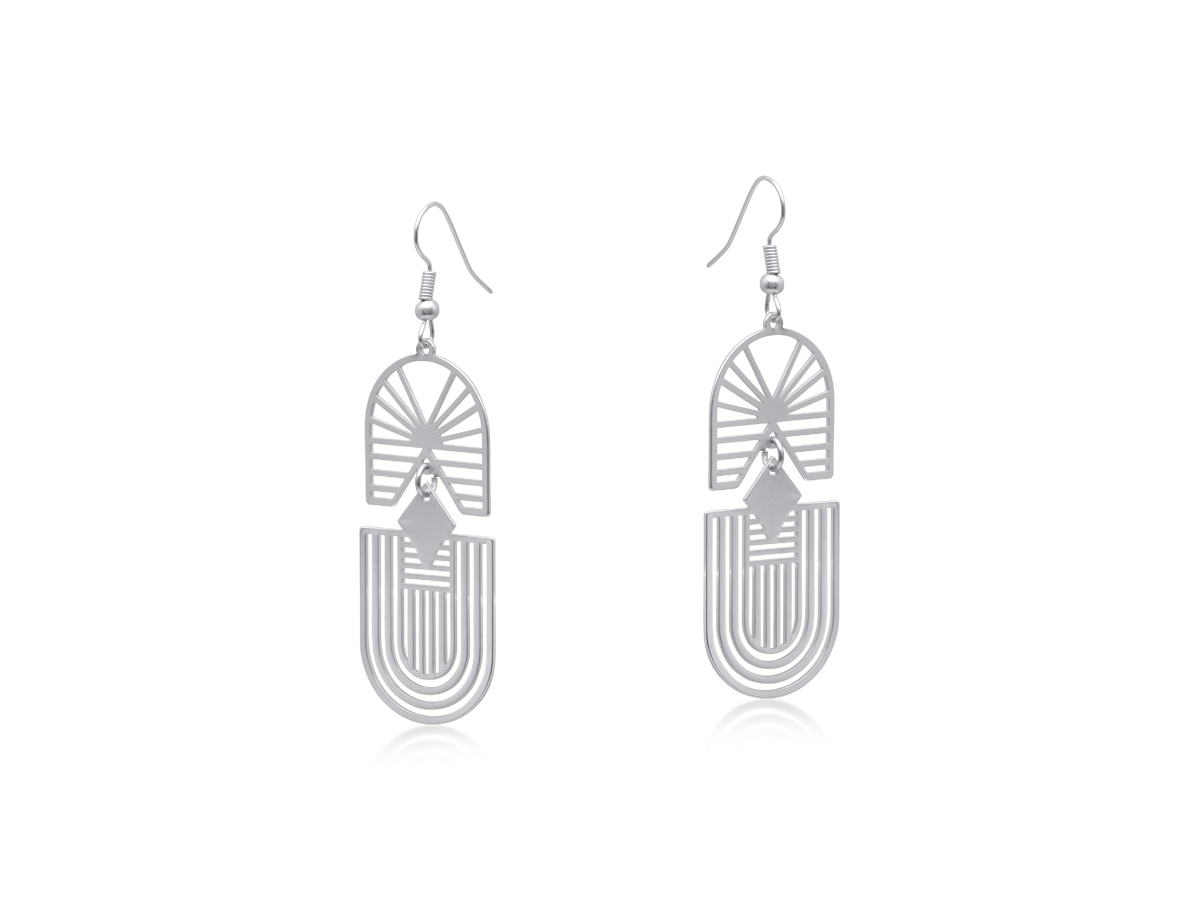 Picture of SILVER SIENA CAGE DANGLE EARRING S