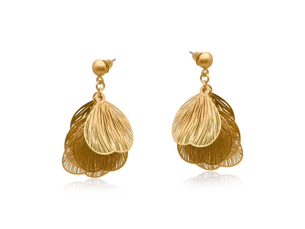 Picture of GOLD LIVIA  PETAL EARRINGS