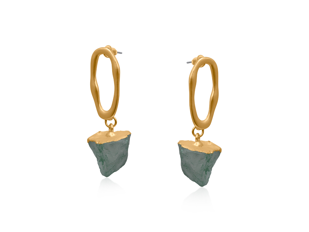 Picture of GREEN BEATRICE DREAM STONE EARRINGS