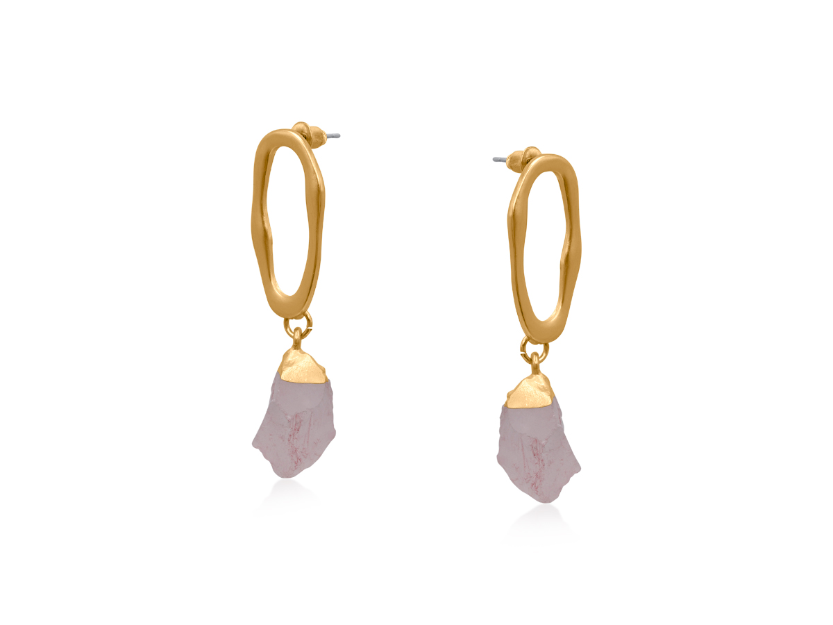 Picture of PINK BEATRICE DREAM STONE EARRINGS