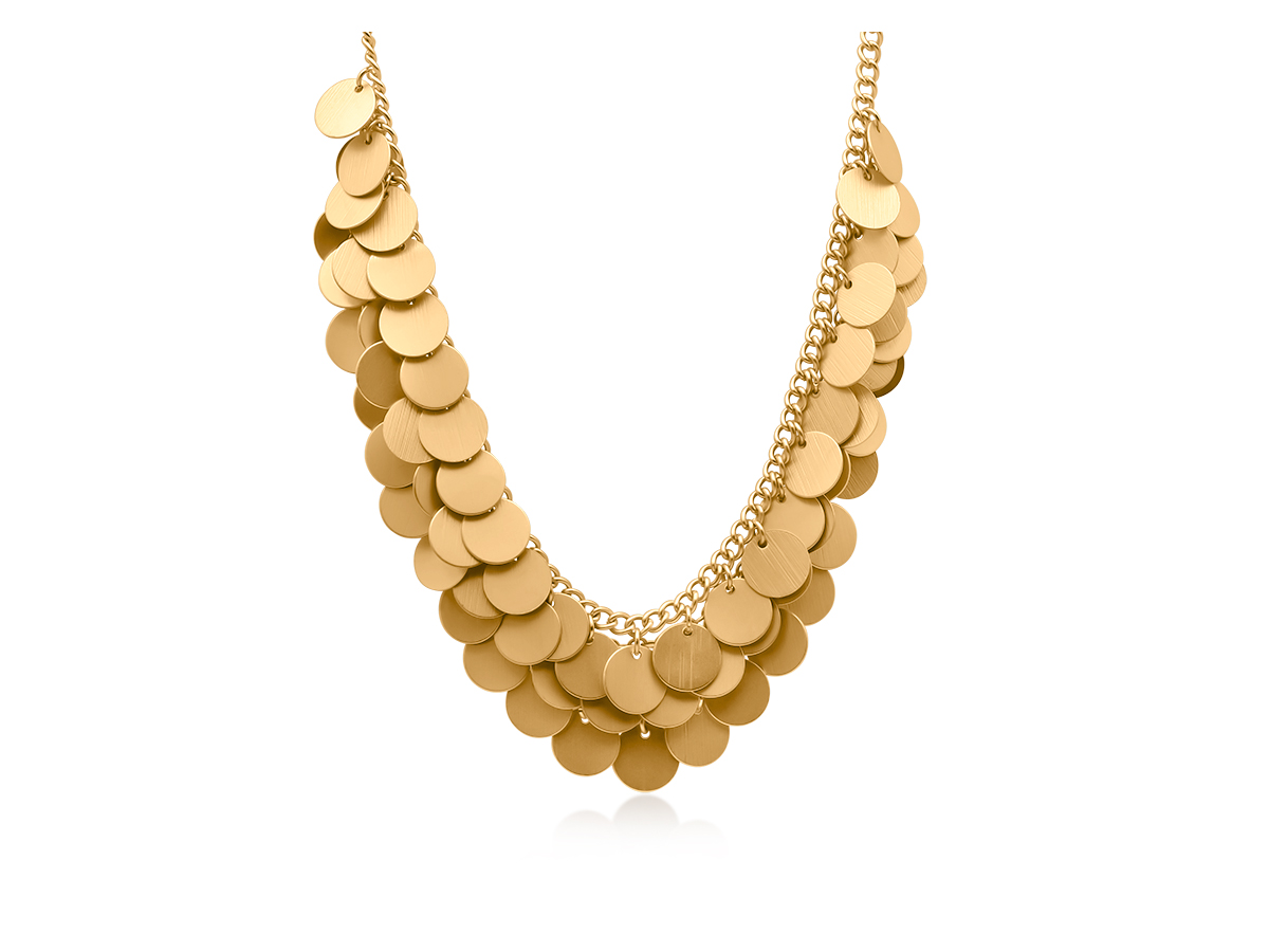 Picture of GOLD BAHIA COIN STATEMENT NECKLACE