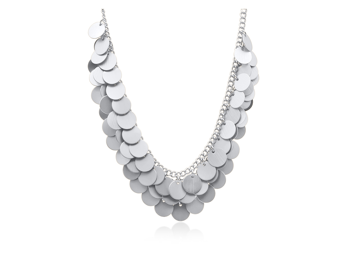 Picture of SILVER BAHIA COIN STATEMENT NECKLACE