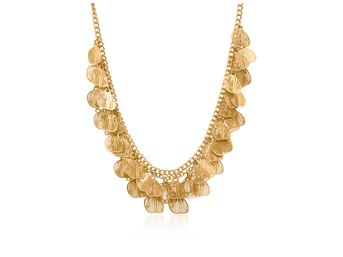 Picture of GOLD LIVIA PETAL BLOSSOM STATEMENT NECKLACE