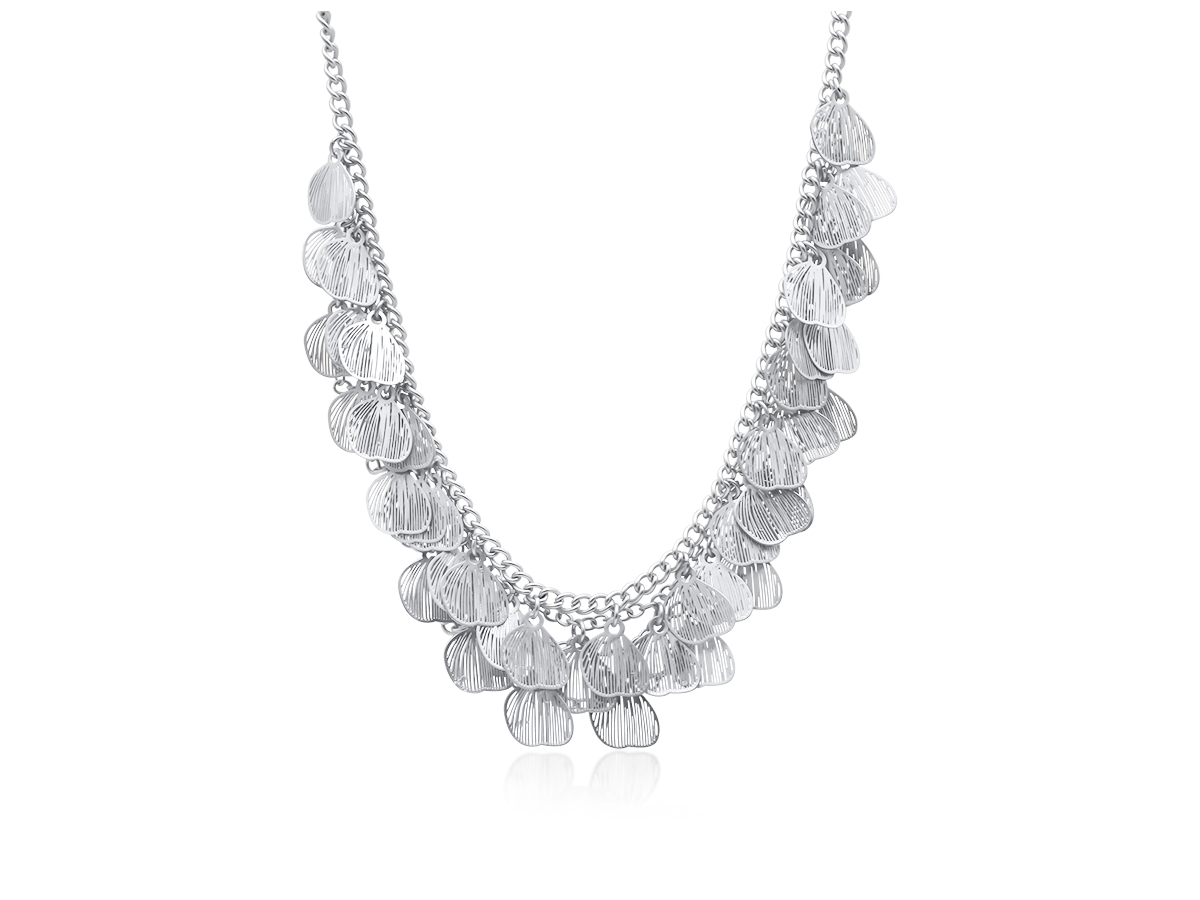 Picture of SILVER LIVIA PETAL BLOSSOM STATEMENT NECKLACE