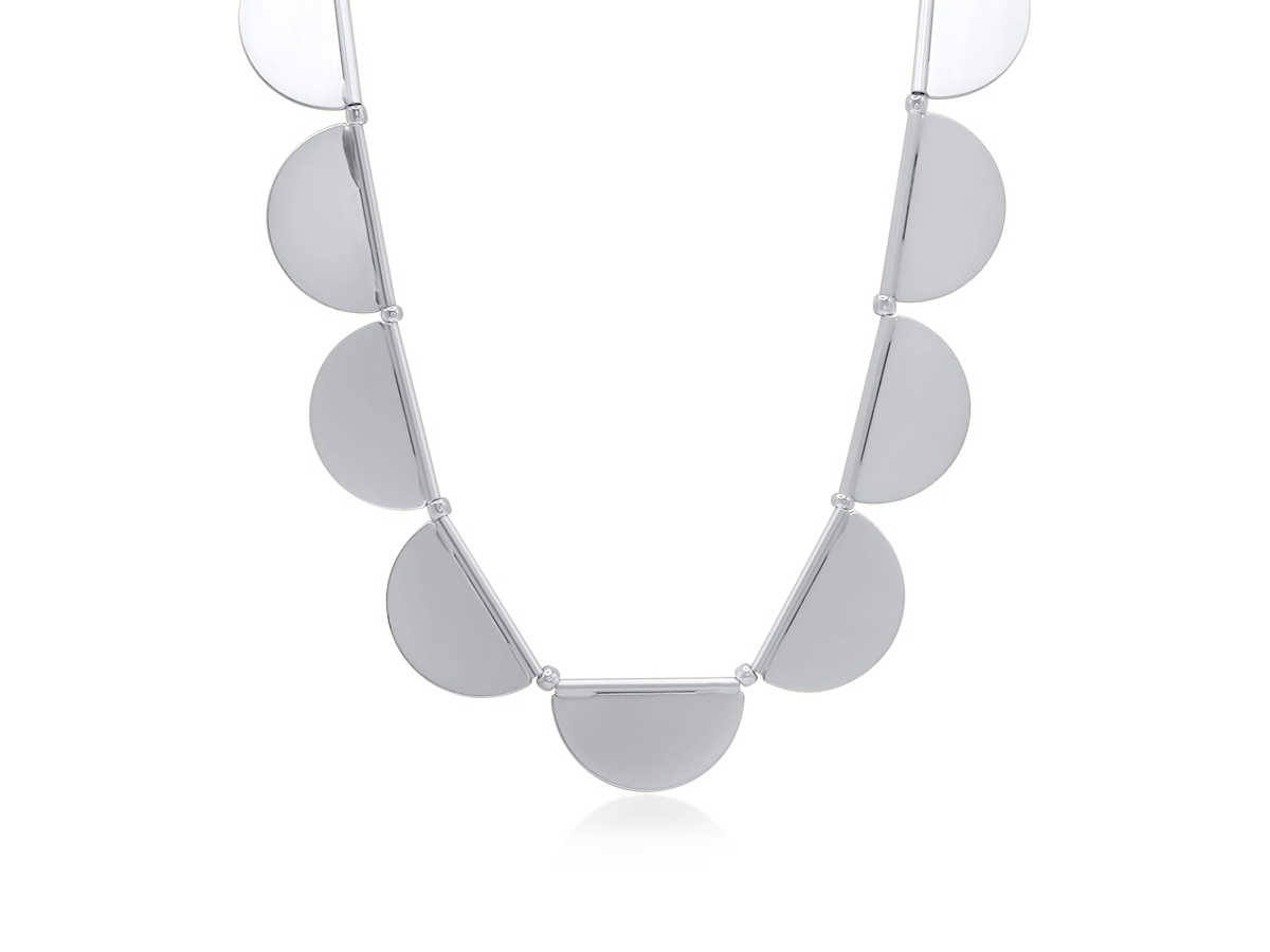 Picture of SILVER BLUE BAHIA COLLAR STATEMENT NECKLACE