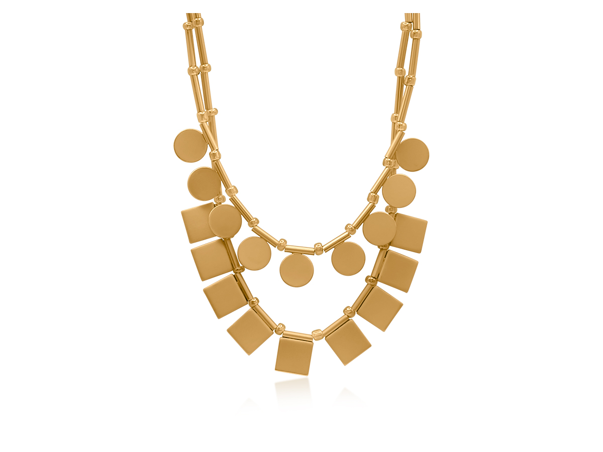 Picture of GOLD GREEN BAHIA DOUBLE BOHO NECKLACE