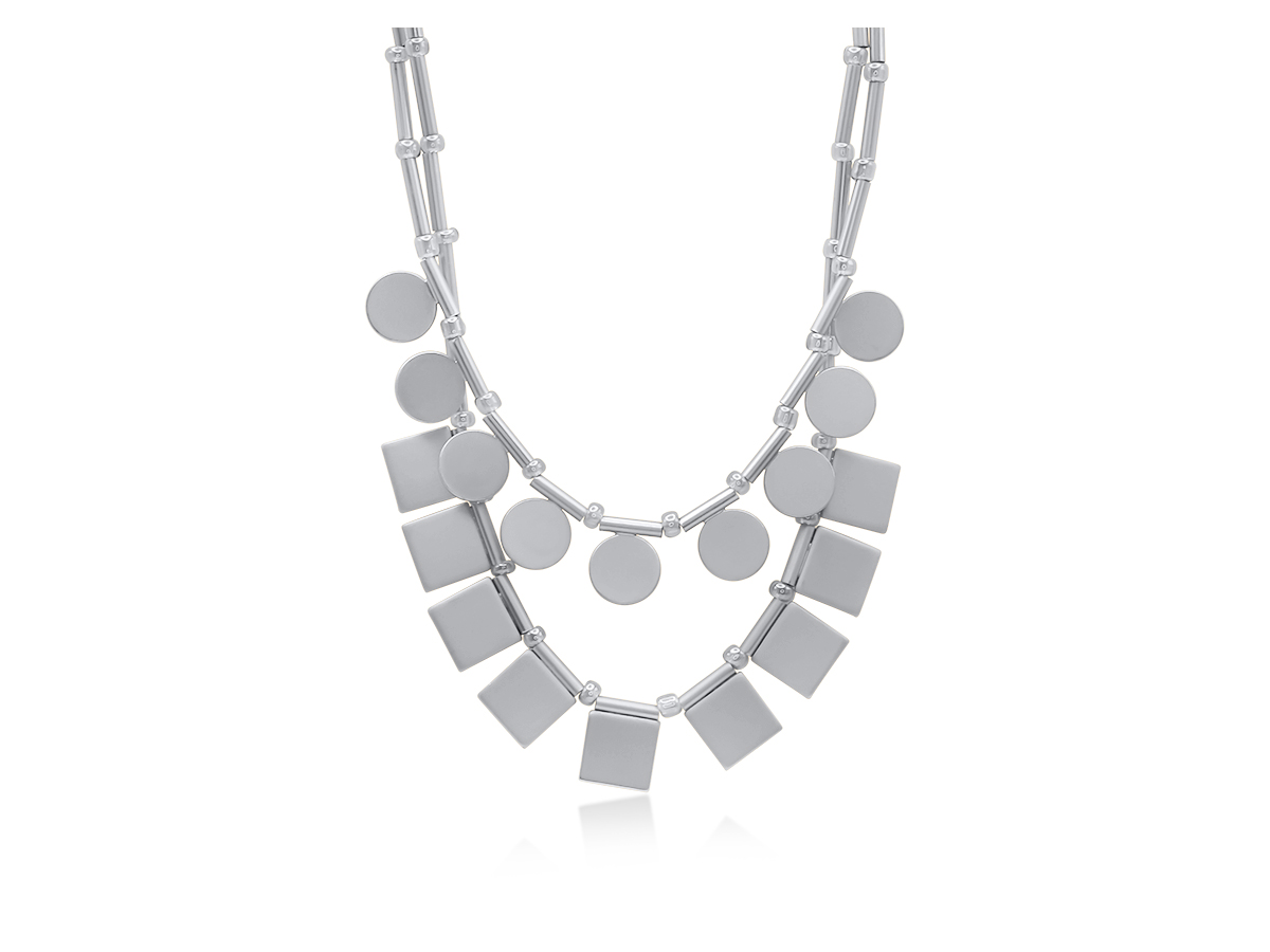 Picture of SILVER BLUE BAHIA DOUBLE BOHO NECKLACE