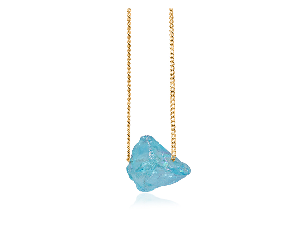 Picture of BLUE BEATRICE DREAM STONE INVISIBLE CHAIN NECKLACE
