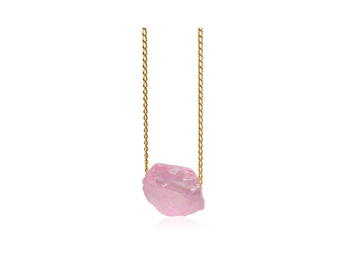 Picture of PINK BEATRICE DREAM STONE INVISIBLE CHAIN NECKLACE