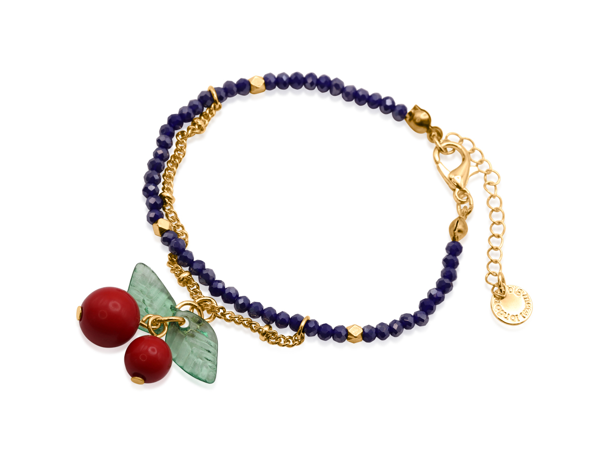 Picture of NAVY HORTENSE SMALL CHERRY BEADED BRACELET