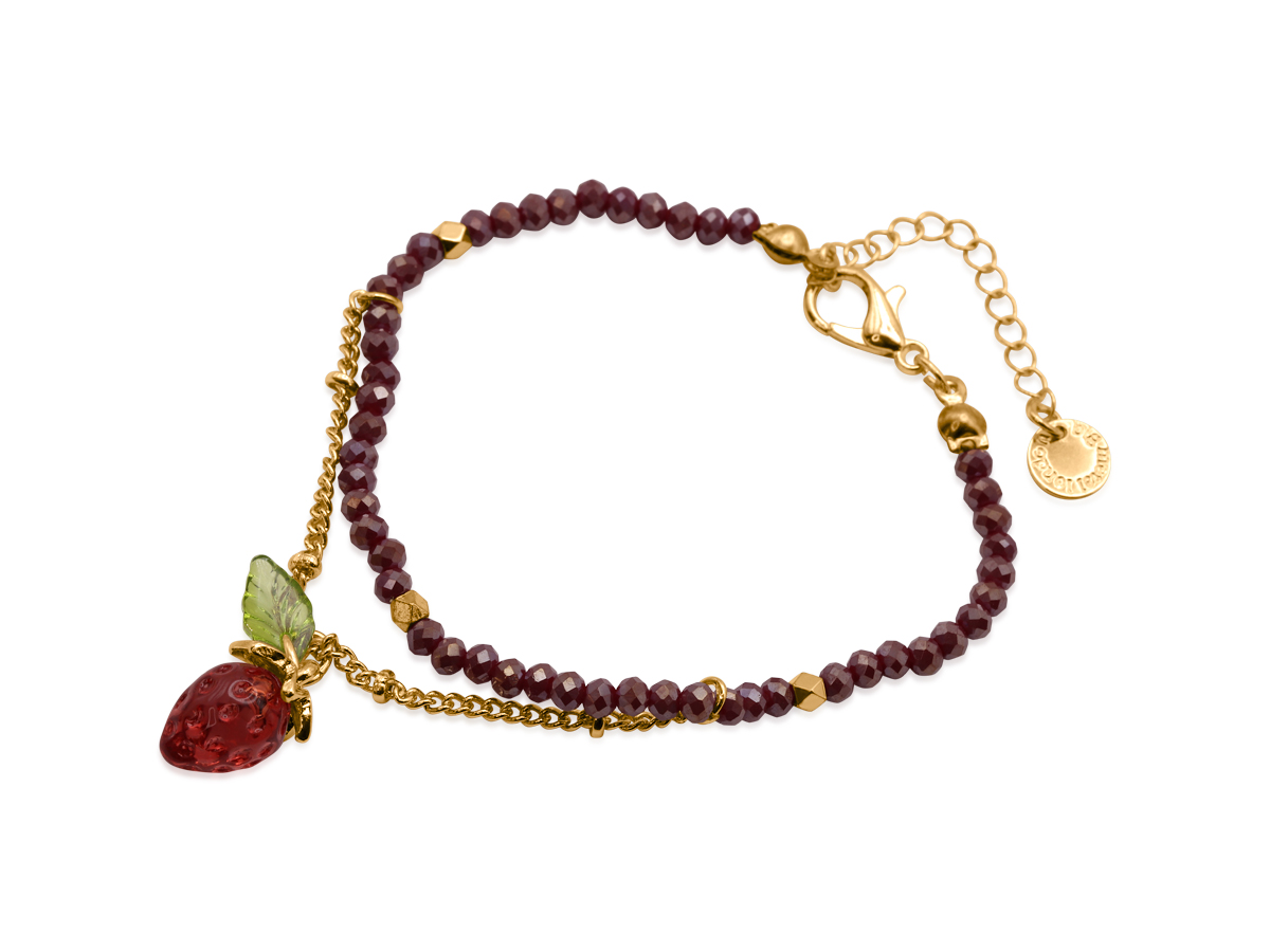 Picture of BURGUNDY YAGODA STRAWBERRY BEADED BRACELET