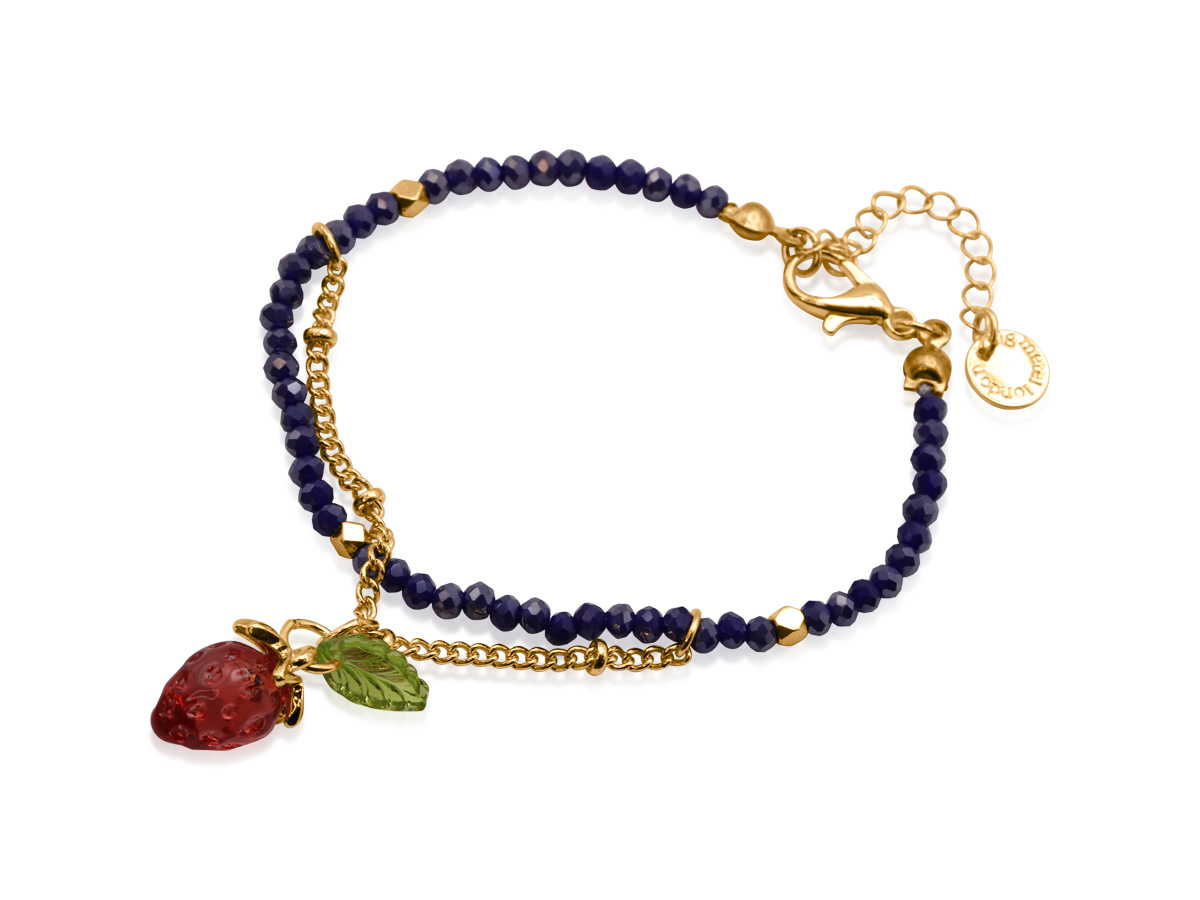 Picture of NAVY YAGODA STRAWBERRY BEADED BRACELET