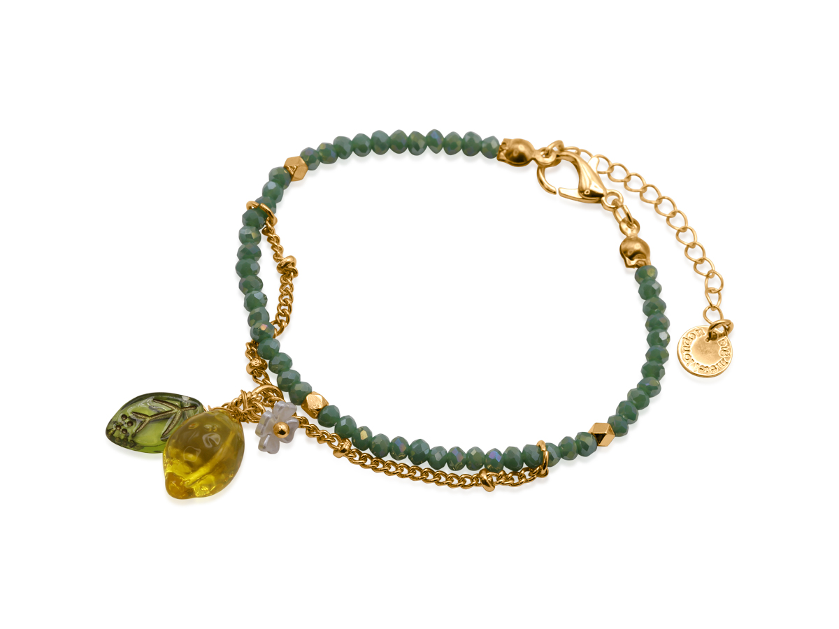 Picture of GREEN  SANTORINI LEMON DROP BEADED BRACELET