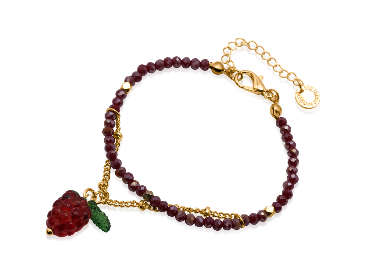 Picture of BURGUNDY MALINA RASPBERRY BEADED BRACELET
