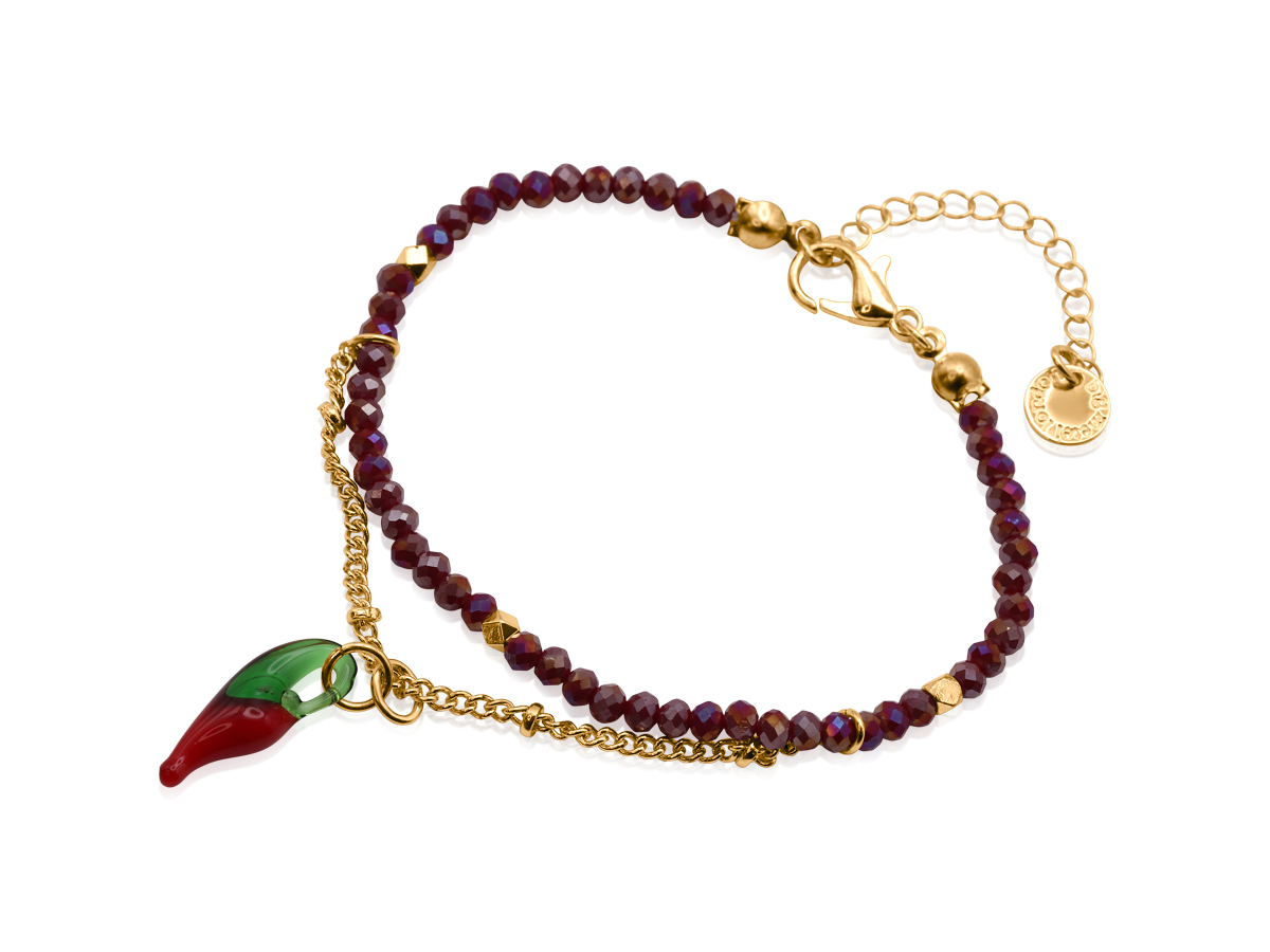 Picture of BURGUNDY CHILLY BEADED BRACELET